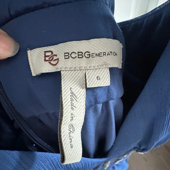 BCBGeneration Women's Navy Blue Dress| size 6 - Picture 3 of 4